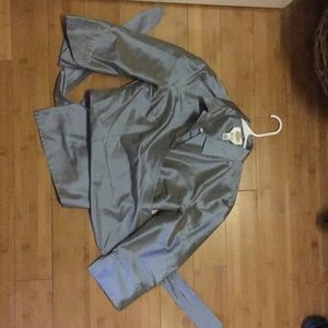 Talbots tie-wrap Pure Silk blazer - Greenish/Blue